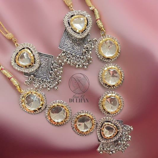 Meena Necklace set with interchangeable earrings