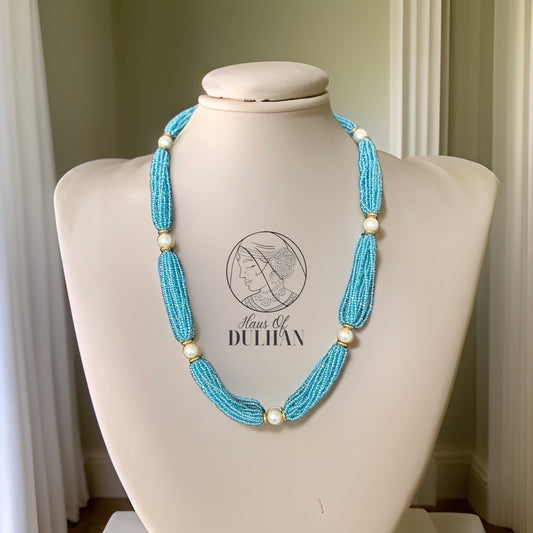 Zinnia Turquoise Bead Mala