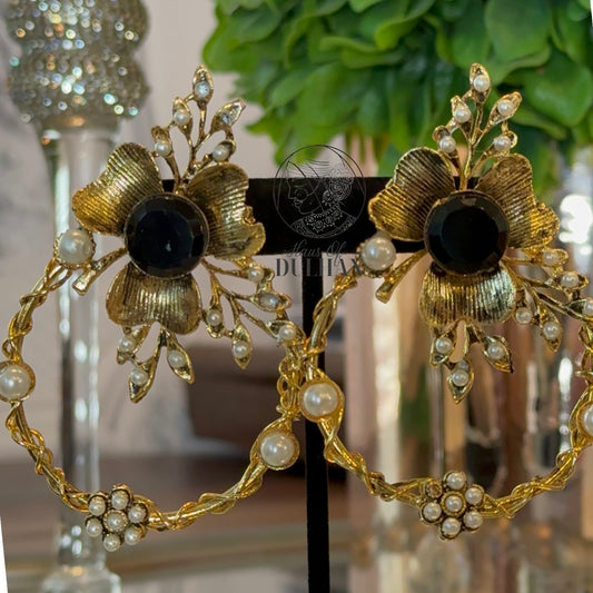 Sumaiya Black & Gold Earrings